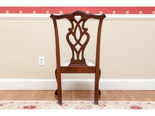 Quality Set Of Eight Mahogany Chippendale Style Dining Chairs