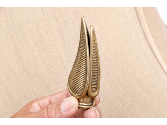 Stylish Gilt Artichoke Form Table Lamp On A Marble Base