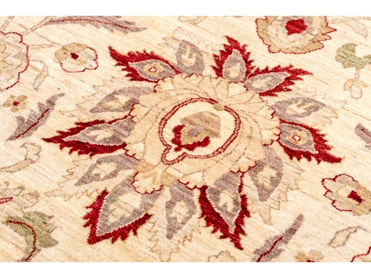 Hand Knotted Wool Oushak Style Carpet, 15'-7
