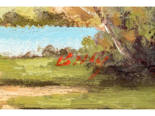 Signed Oil On Canvas Painting, Landscape