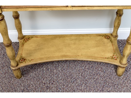 Paint Finished Provincial Style Console Table