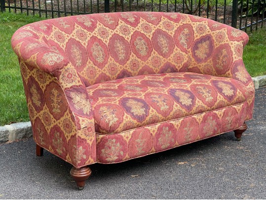 Stylish Art Deco Style Down Upholstered Settee 