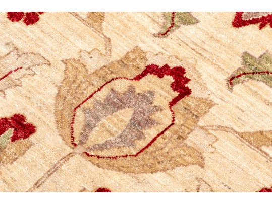 Hand Knotted Wool Oushak Style Carpet, 15'-7