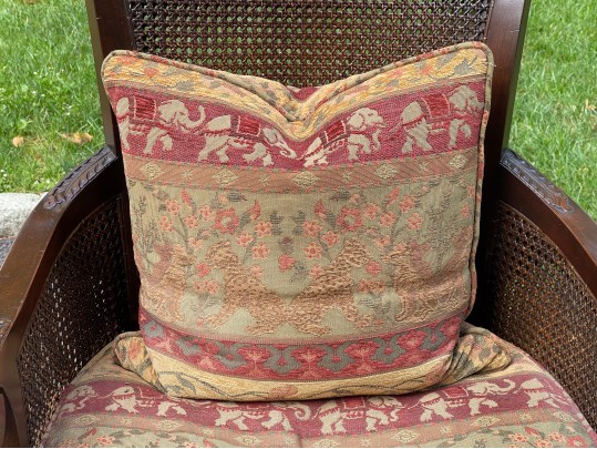 Persnickety British Colonial Style Caned Armchair