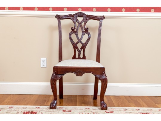 Quality Set Of Eight Mahogany Chippendale Style Dining Chairs