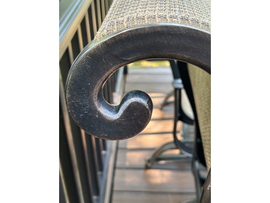 Set Of Four Sunbrella Outdoor Glider Armchairs