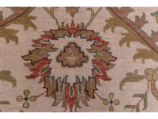 Hand Knotted Wool Flat Weave Indo-Persian Heriz Carpet, 14' X 10'