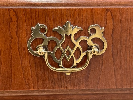 Stunning American Drew Cherry Chippendale Style Media Armoire