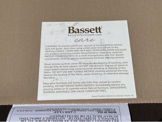 Stylish Basset Furniture Upholstered Chaise Lounge