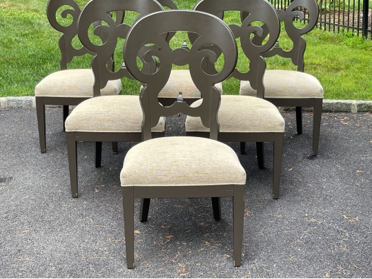 Set Of Six Stanley Wayfarer Style Dining Chairs