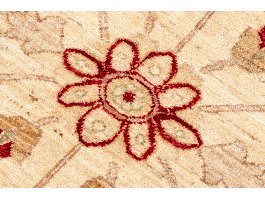 Hand Knotted Wool Oushak Style Carpet, 15'-7