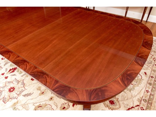Kindel Furniture Regency Mahogany Double Pedestal Extension Dining Table