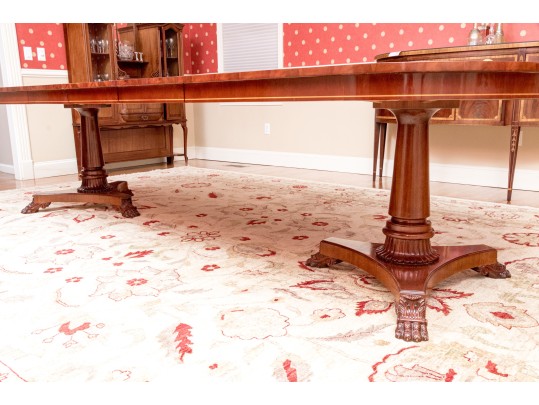 Kindel Furniture Regency Mahogany Double Pedestal Extension Dining Table