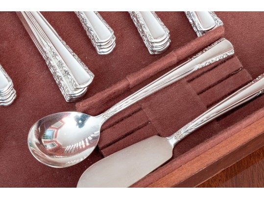 Holmes & Edwards Silver Plated Flatware Service With Storage Case