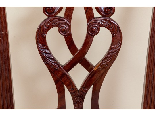 Quality Set Of Eight Mahogany Chippendale Style Dining Chairs