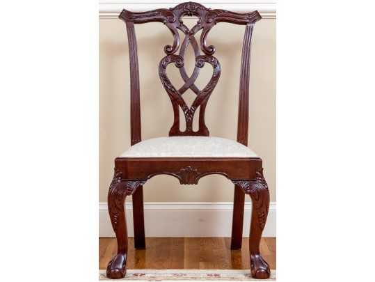 Quality Set Of Eight Mahogany Chippendale Style Dining Chairs