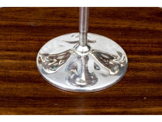 Set Of Six Euro Silver Golden Plated 24 KT Silver Plated Stemmed Coupes