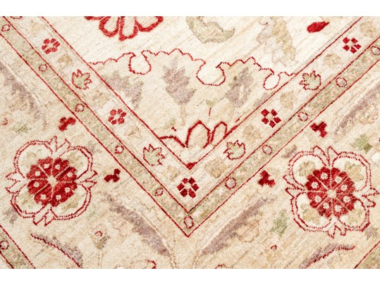 Hand Knotted Wool Oushak Style Carpet, 15'-7