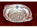 Gorham Brass Two Handled Serving Tray With Tarnish Resistant Silverplated Bowl