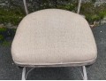 Art Nouveau Style Upholstered Wrought Iron Bistro Side Chair
