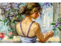 Signed Oil On Canvas, Woman At A Bar