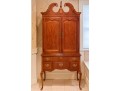 Stunning American Drew Cherry Chippendale Style Media Armoire