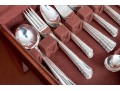 Holmes & Edwards Silver Plated Flatware Service With Storage Case