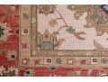 Hand Knotted Wool Flat Weave Indo-Persian Heriz Carpet, 14' X 10'