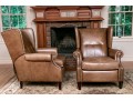 Bernhardt Pair Of Luxurious Reclining Leather Upholstered Lounge Chairs