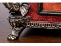 Ornately Decorative Hinged Jewelry Casket With Elephant Motifs