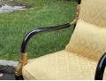 Pair Of Century Furniture. Egyptian Revival Black Lacquered Armchairs