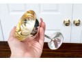 Set Of Six Euro Silver Golden Plated 24 KT Silver Plated Stemmed Coupes