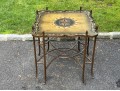 Chinoiserie Faux Bois Gilded Iron And Tole Cocktail Table, Likely Maitland-Smith