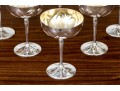 Set Of Six Euro Silver Golden Plated 24 KT Silver Plated Stemmed Coupes
