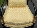 Pair Of Century Furniture. Egyptian Revival Black Lacquered Armchairs