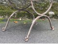 Art Nouveau Style Upholstered Wrought Iron Bistro Side Chair