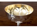 Set Of Six Euro Silver Golden Plated 24 KT Silver Plated Stemmed Coupes
