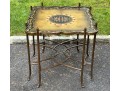 Chinoiserie Faux Bois Gilded Iron And Tole Cocktail Table, Likely Maitland-Smith
