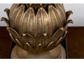 Stylish Gilt Artichoke Form Table Lamp On A Marble Base
