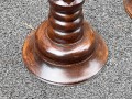 Decorative Set Of Three Carved Floor Pricket Candlesticks