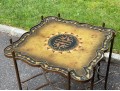 Chinoiserie Faux Bois Gilded Iron And Tole Cocktail Table, Likely Maitland-Smith