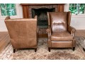 Bernhardt Pair Of Luxurious Reclining Leather Upholstered Lounge Chairs
