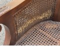 Persnickety British Colonial Style Caned Armchair