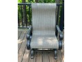 Set Of Four Sunbrella Outdoor Glider Armchairs