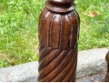 Decorative Set Of Three Carved Floor Pricket Candlesticks