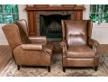 Bernhardt Pair Of Luxurious Reclining Leather Upholstered Lounge Chairs