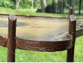 Chinoiserie Faux Bois Gilded Iron And Tole Cocktail Table, Likely Maitland-Smith