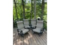 Set Of Four Sunbrella Outdoor Glider Armchairs