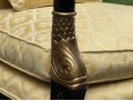 Pair Of Century Furniture. Egyptian Revival Black Lacquered Armchairs