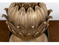 Stylish Gilt Artichoke Form Table Lamp On A Marble Base
